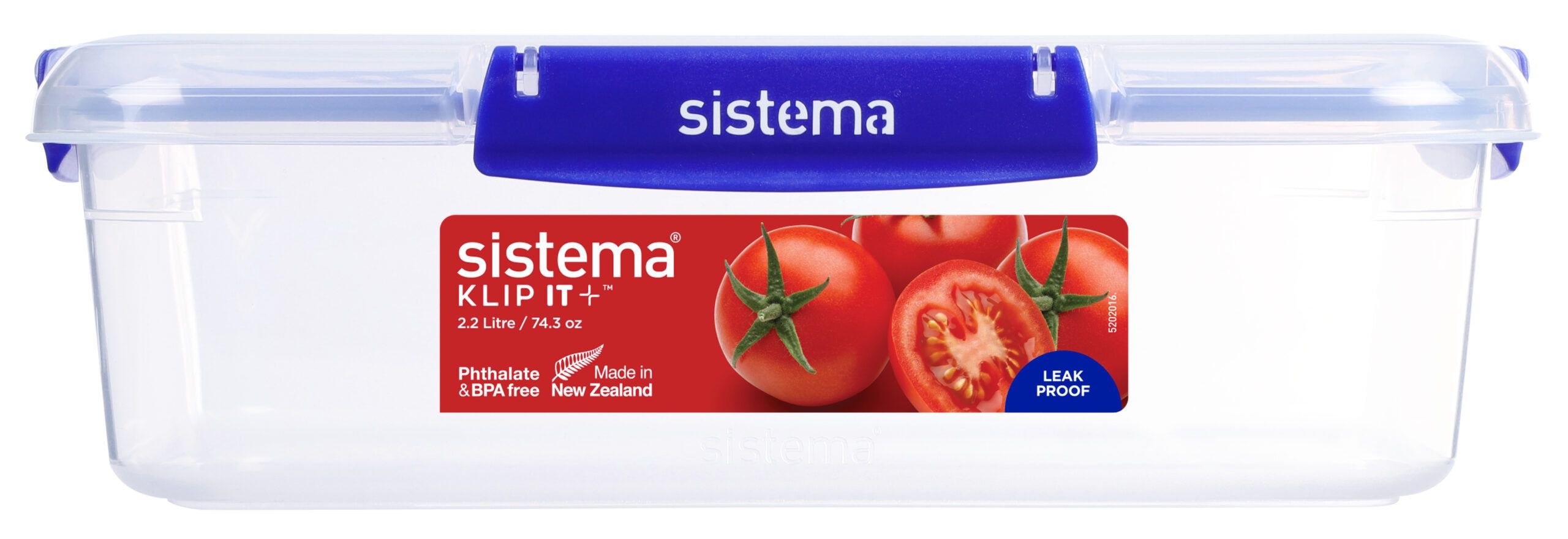 מיכל  אחסון הרמטי מלבני 2.2 ליטר מסדרת Sistema - KLIP IT Plus