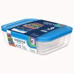 סט 3 קופסאות אחסון Nest It מבית Sistema נפחים - 600 מ'ל, 1 ליטר, 1.5 ליטר