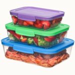 סט 3 קופסאות אחסון Nest It מבית Sistema נפחים - 600 מ'ל, 1 ליטר, 1.5 ליטר