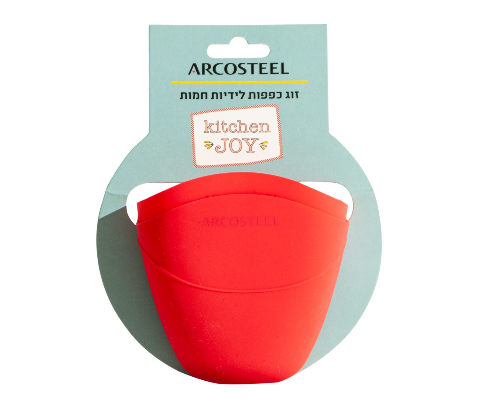 זוג כפפות סיליקון ARCOSTEEL-צבע אדום