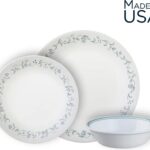 סט צלחות 12 חלקים, Country Cottage מבית Corning Corelle תוצרת ארצות הברית