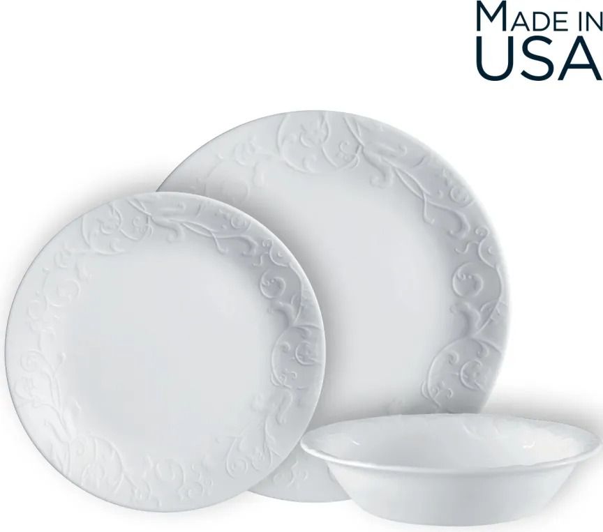 סט 12 חלקים, Bella Faenza מבית Corning Corelle תוצרת ארצות הברית