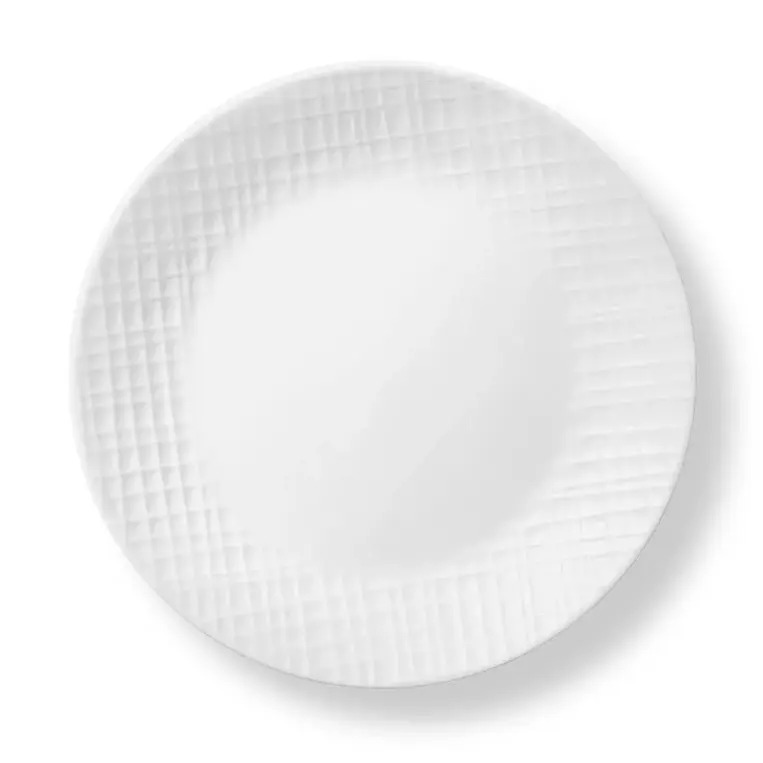 צלחת מנה ראשונה 21.5 ס”מ, Linen Weave מבית Corning Corelle תוצרת ארצות הברית