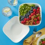 קערת סלט מרובעת 1 ל', Pure White מבית Corning Corelle תוצרת ארצות הברית