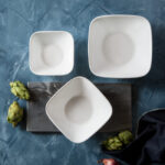 קערת סלט מרובעת 1.4 ל', Pure White  מבית Corning Corelle תוצרת ארצות הברית
