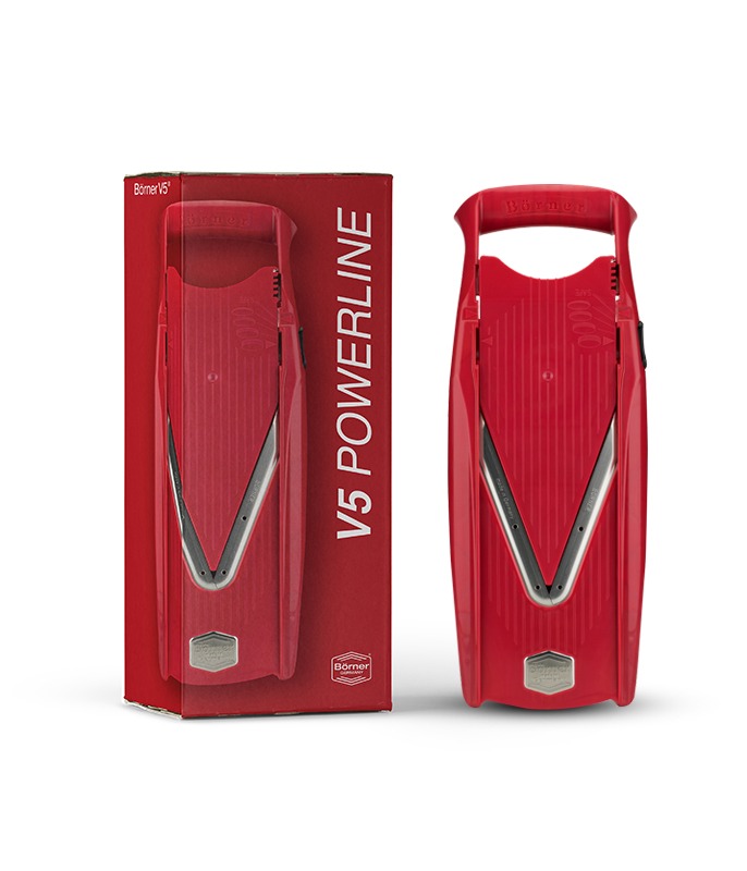 המנדולינה המקורית V5 Borner אדומה תוצרת גרמניה מגיע עם 5 סכינים