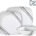 סט 18 חלקים, Simple Sketch מבית Corning Corelle תוצרת ארצות הברית