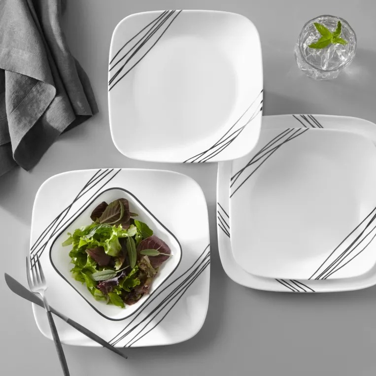 סט 18 חלקים, Simple Sketch מבית Corning Corelle תוצרת ארצות הברית