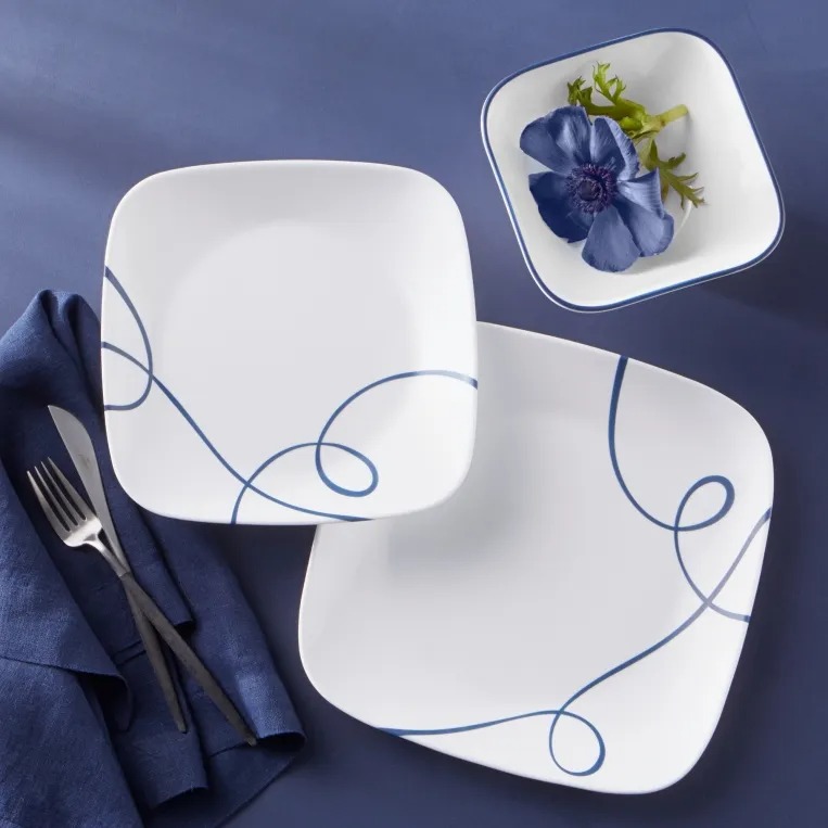 צלחת מנה ראשונה 23 ס"מ, Lia Square  מבית Corning Corelle תוצרת ארצות הברית