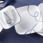 בול למרק מרובע 650 מ"ל פס כחול  מבית Corning Corelle תוצרת ארצות הברית
