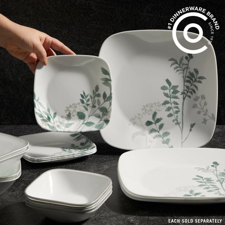 צלחת עוגה מרובעת 17 ס"מ, Amalie מבית Corning Corelle תוצרת ארצות הברית