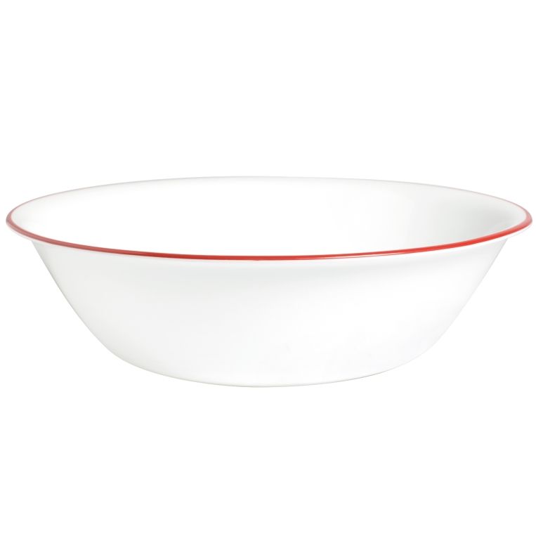 קערת סלט גדולה 2 ליטר פס אדום  מבית Corning Corelle תוצרת ארצות הברית