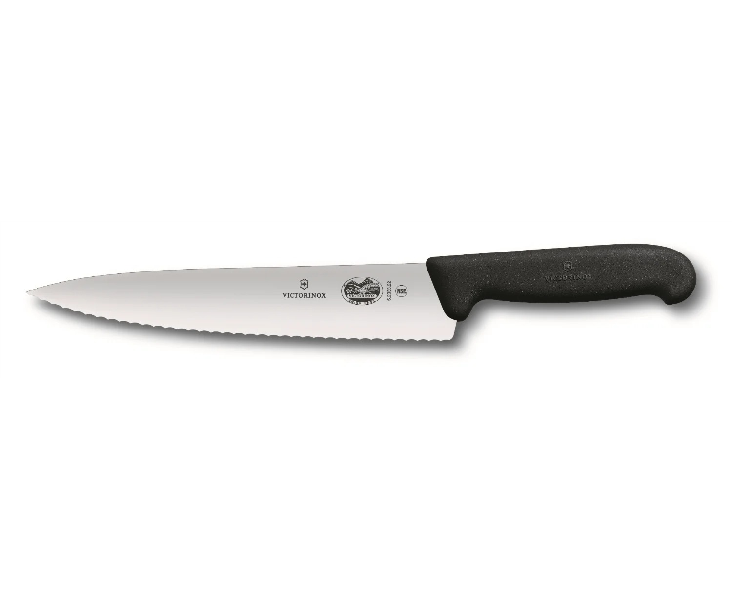 סכין שף ידית Fibrox,להב משונן 19 ס”מ תוצרת שוויץ-Victorinox