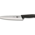 סכין שף ידית Fibrox,להב משונן 22 ס”מ תוצרת שוויץ-Victorinox