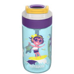 בקבוק שתיה ילדים 400 מ"ל LAGOON Surf Girl מבית KAMBUKKA +מדבקת שם מעוצבת מתנה