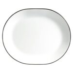 מגש אובלי 31 ס"מ פס שחור  מבית Corning Corelle תוצרת ארצות הברית
