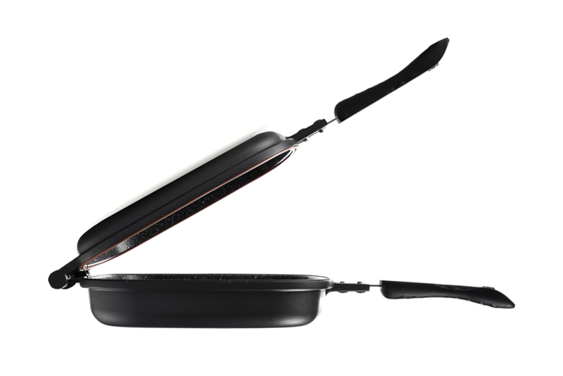 מחבת גריל כפולה ומתפרקת 32 ס"מ BLACK MARBLE מבית Food Appeal