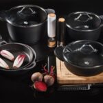 סיר 22 ס"מ גבוה 4.8 ליטר BLACK MARBLE מבית FOOD APPEAL