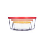 סט אחסון זכוכית 3 חל' עגול מכסה סיליקון COOK & STORE מבית FOODAPPEAL