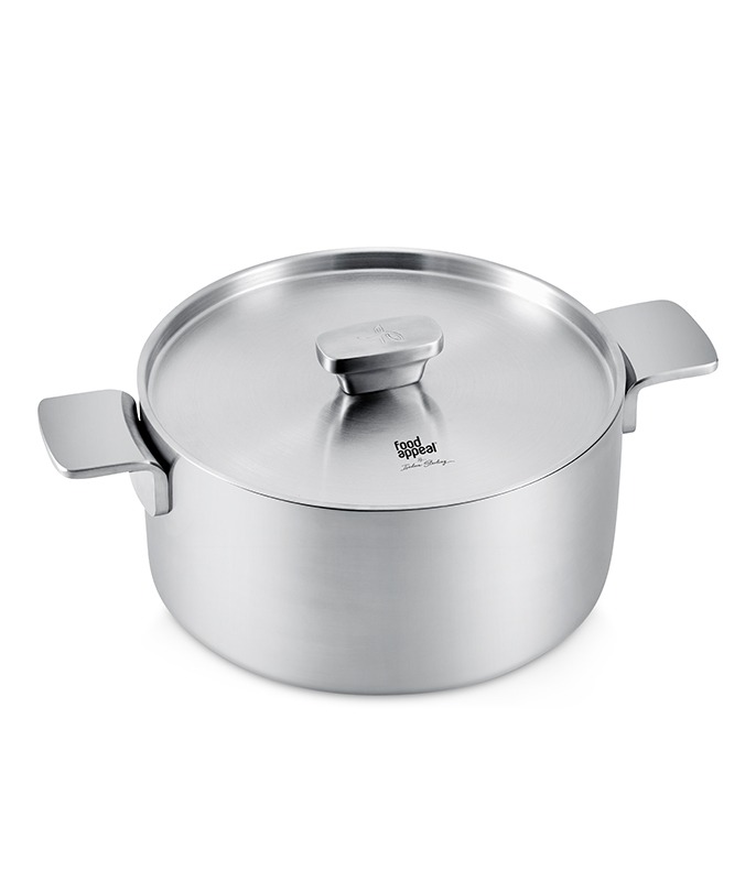 סיר יציקת נירוסטה PLY3 מכסה נירוסטה  28 ס”מ 8 ליטר ENIGMA מבית Food appeal