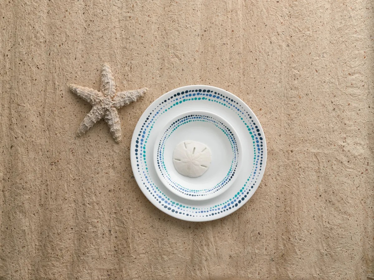 צלחת עוגה 17 ס"מ, Ocean Blues מבית Corning Corelle תוצרת ארצות הברית