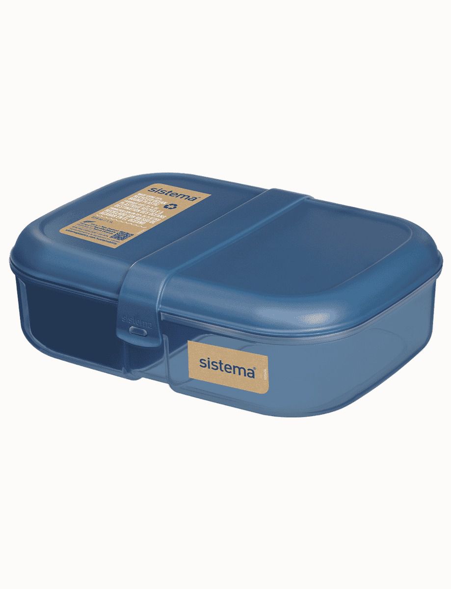 קופסת אוכל מחולקת 1.1 SISTEMA צבע כחול