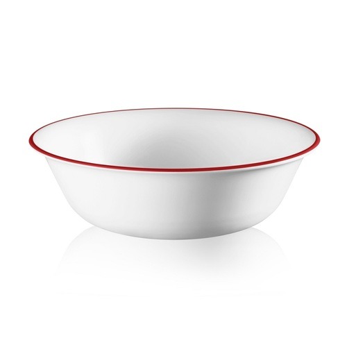 סט צלחות 12 חלקים, Crimson Trelis מבית Corning Corelle תוצרת ארצות הברית