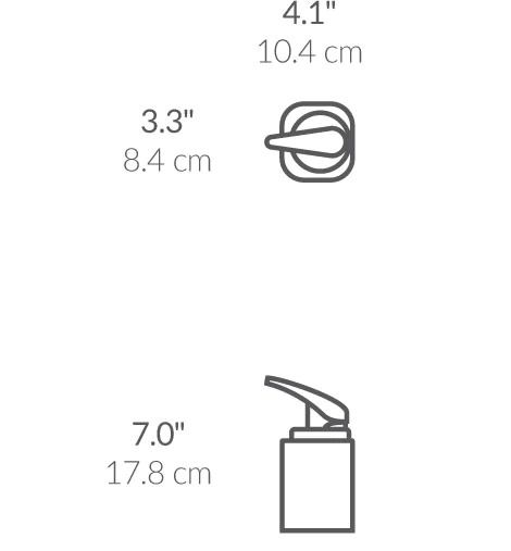 דיספנסר לסבון ידני מרובע Simplehuman