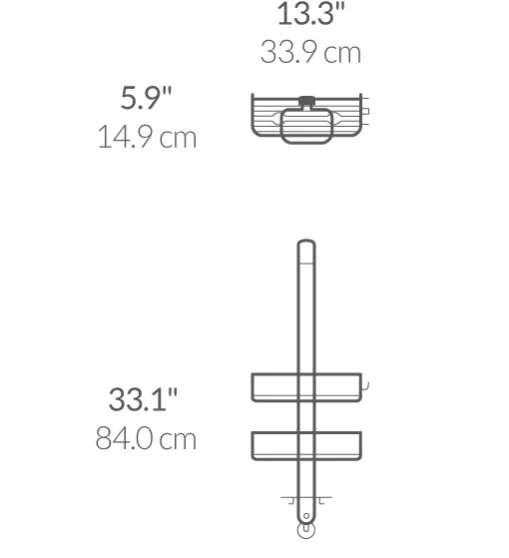 מתקן לדלת המקלחת simplehuman