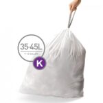 20  שקיות מסוג K, לפח 40-45 ל'-simplehuman
