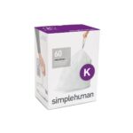 20  שקיות מסוג K, לפח 40-45 ל'-simplehuman
