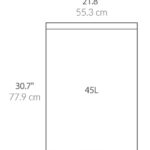 20  שקיות מסוג M, לפח 45 ל'-Simplehuman