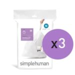 20 שקיות מסוג N, לפח 45-50 ל'-simplehuman