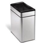פח פתוח מלבני, נירוסטה 10 ל' simplehuman