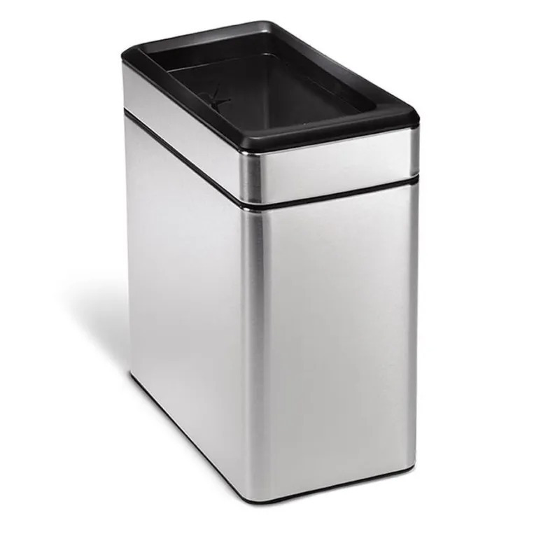 פח פתוח מלבני, נירוסטה 10 ל’ simplehuman