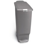 פח פלסטיק דוושה צר, אפור 40 ל’ Simplehuman