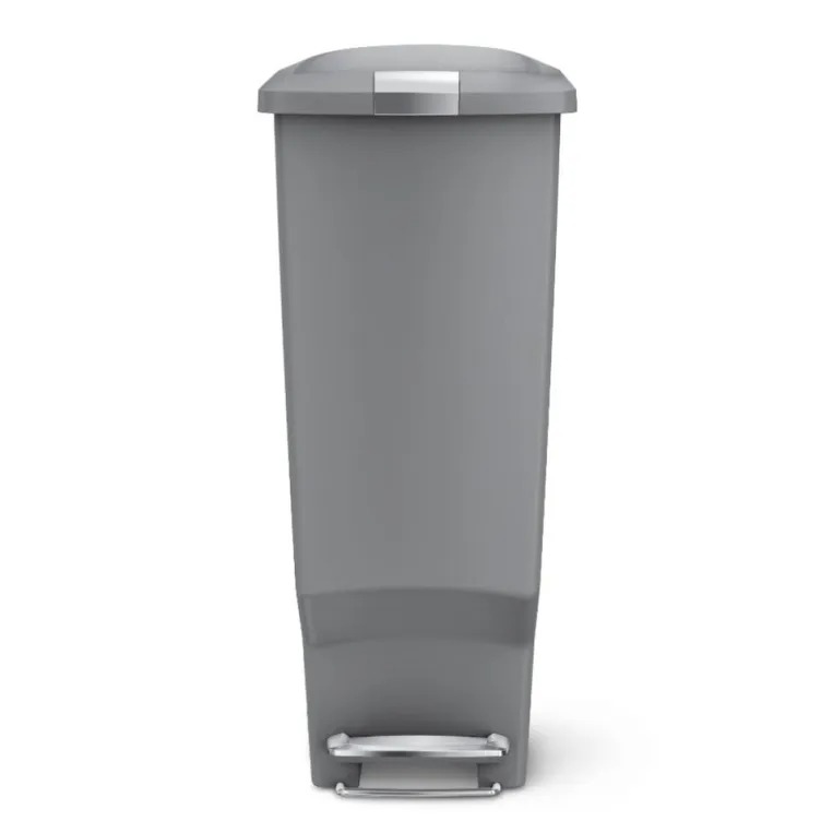 פח פלסטיק דוושה צר, אפור 40 ל' Simplehuman