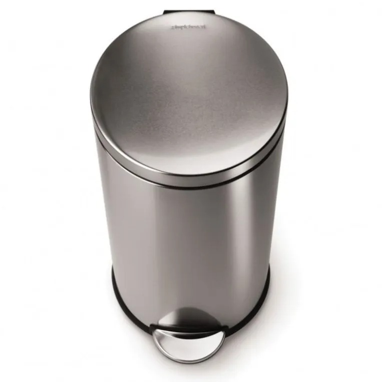 פח דוושה עגול, נירוסטה 30 ל'-simplehuman