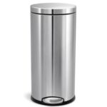 פח דוושה עגול, נירוסטה 30 ל'-simplehuman