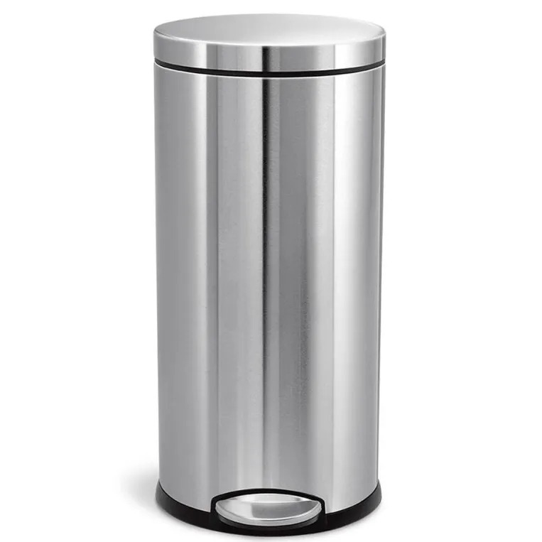 פח דוושה עגול, נירוסטה 30 ל’-simplehuman