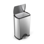 פח דוושה מלבני, נירוסטה 38 ל'-simplehuman