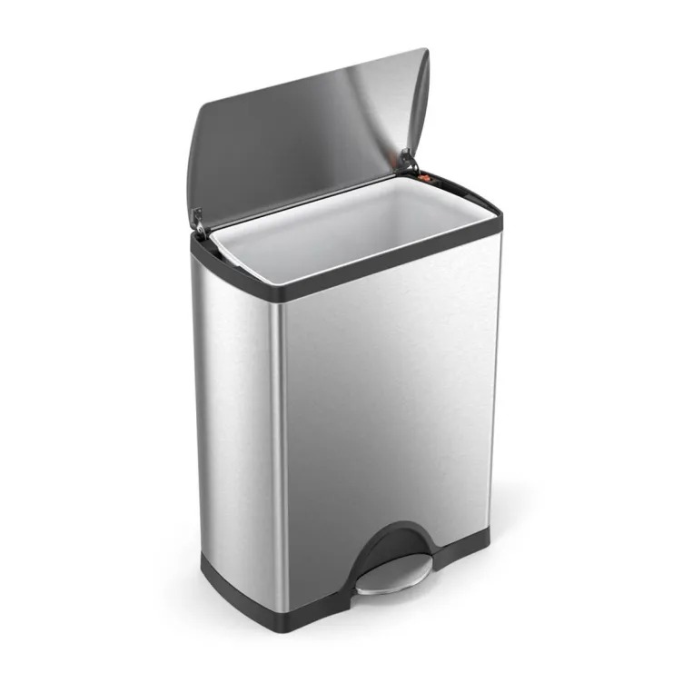 פח דוושה מלבני, נירוסטה 50 ל'-simplehuman