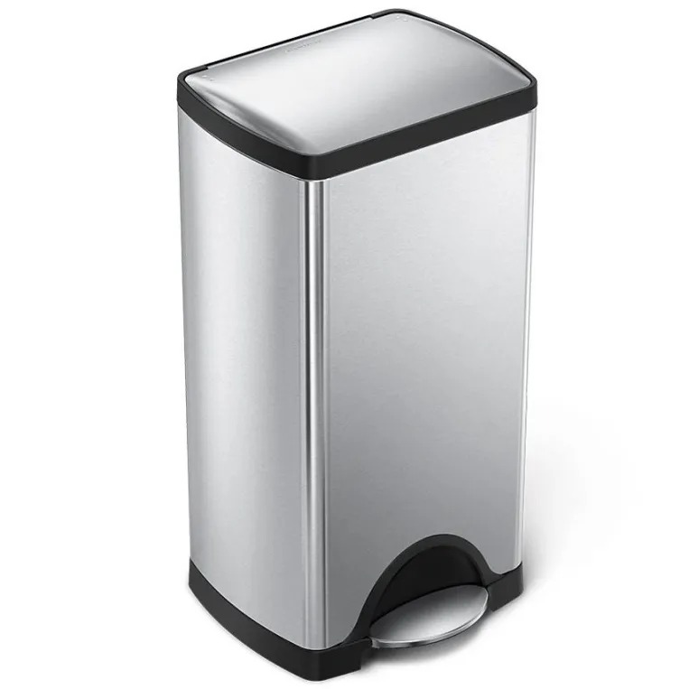 פח דוושה מלבני, נירוסטה 30 ל' simplehuman
