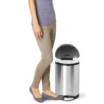 פח דוושה חצי עגול, נירוסטה 10 ל' Simplehuman