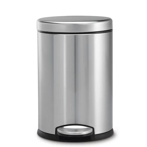 פח דוושה עגול, נירוסטה 4.5 ל’ Simplehuman