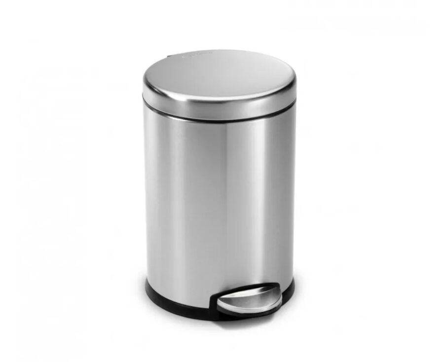 פח דוושה עגול, נירוסטה 4.5 ל' Simplehuman