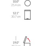 פח דוושה עגול, נירוסטה 4.5 ל' Simplehuman