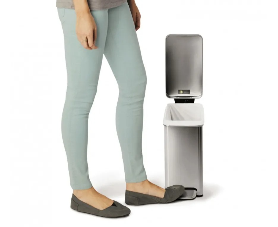 פח דוושה מלבני, נירוסטה 10 ל' Simplehuman