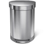 פח דוושה חצי עגול, נירוסטה 60 ל’ simplehuman