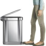 פח דוושה צר, נירוסטה 45 ל' simplehuman